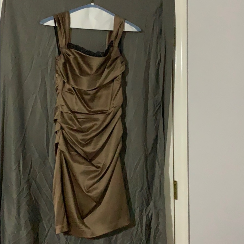 Brown/bronze cocktail dress